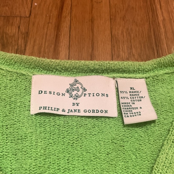 Design Options by Philip and Jane Gordon Abstract Square Cardigan Sweater XL - Picture 3 of 6